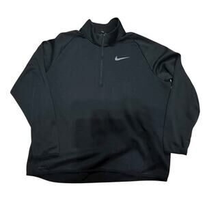 Nike Sweater Mens Black Long Sleeve Pullover Golf 1/4 Zip Dri Fit X-Large